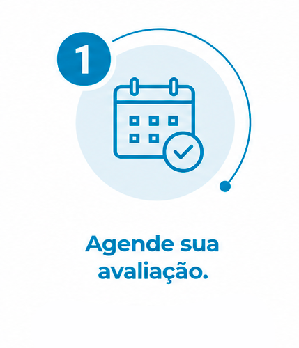 Passo 1 agendar sua avaiação em Porto Alegre